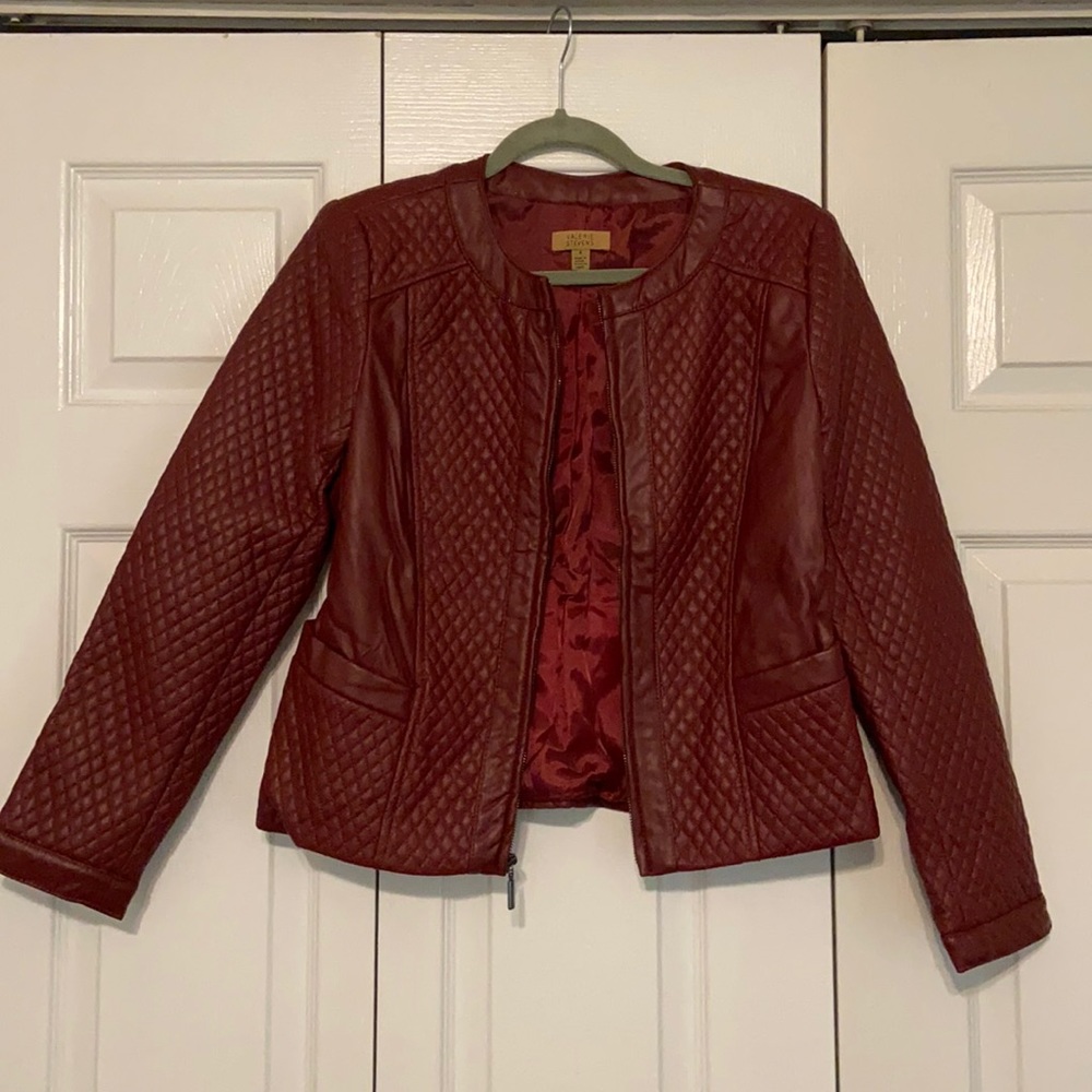 Garnet Leather Jacket Valerie Stevens